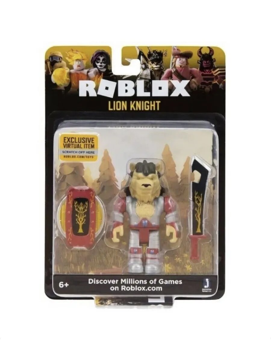 Фигурка героя ROBLOX Lion Knight / Роблокс Лев-Рыцарь с аксессуарами + эксклюзивный код