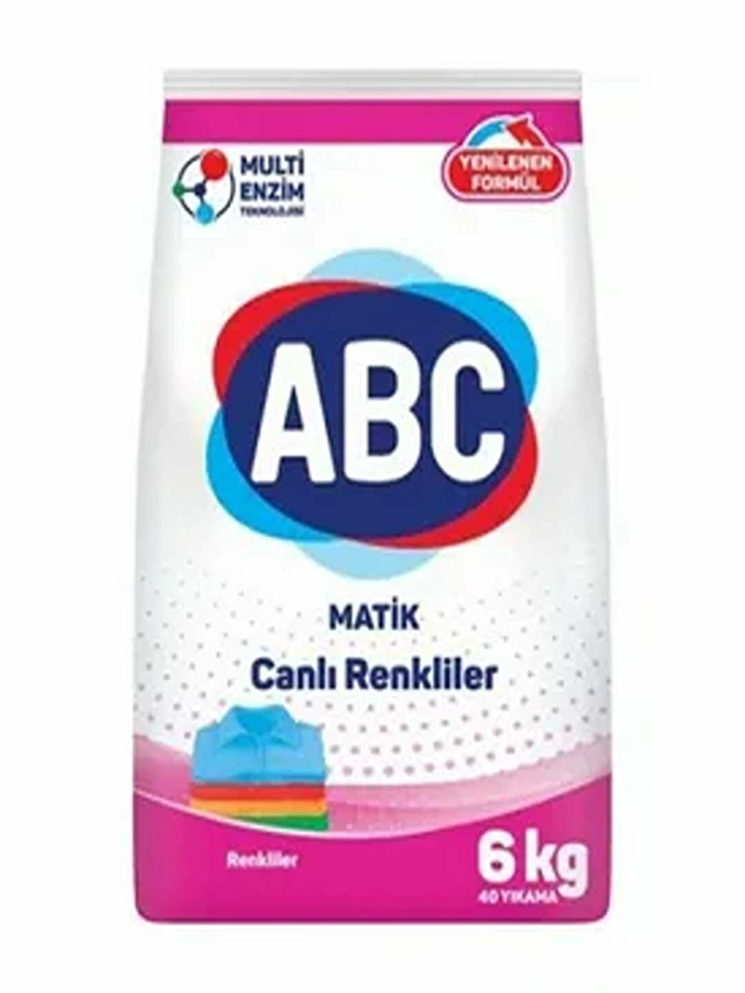 Стиральный порошок "ABC", автомат, для цветной стирки, 40 стирок=6 кг.