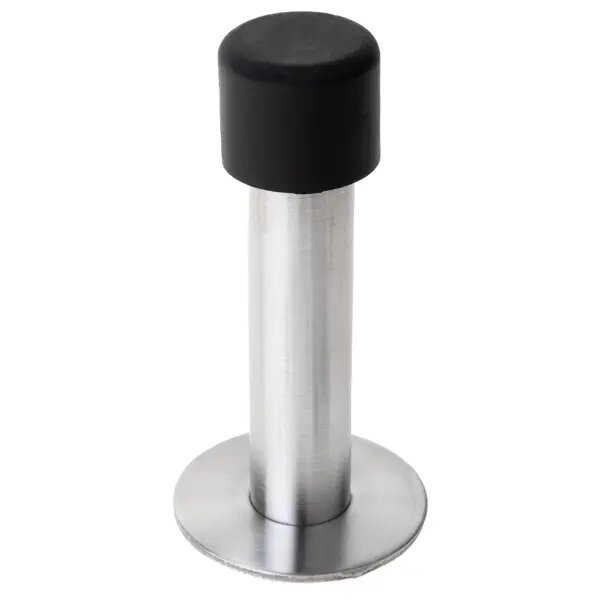 Стопор дверной Apecs DS-0009-Inox 85 мм цвет нержавеющая сталь