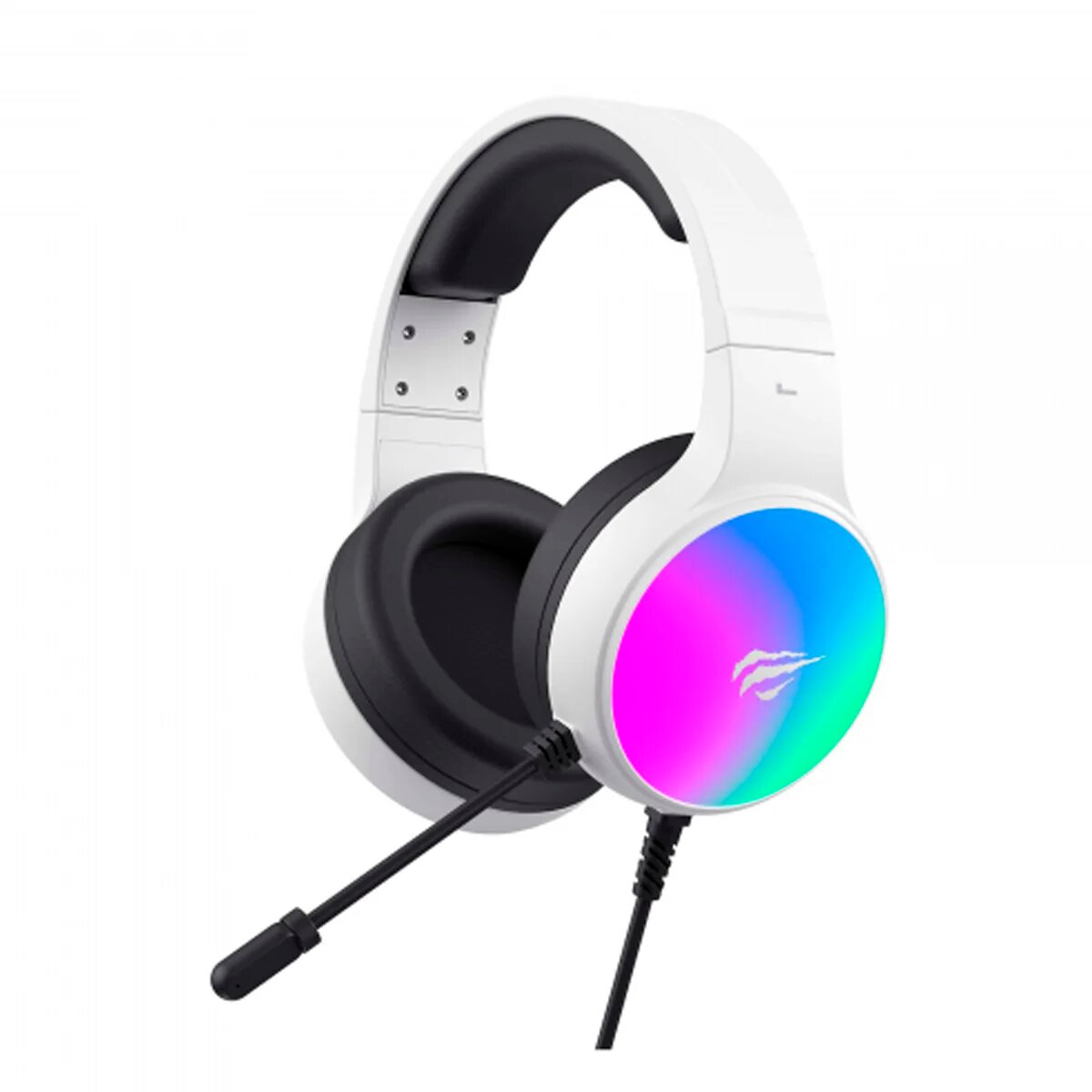 Игровая гарнитура Havit H2043U, RGB-подсветкой, мягкие амбушюры, проводные