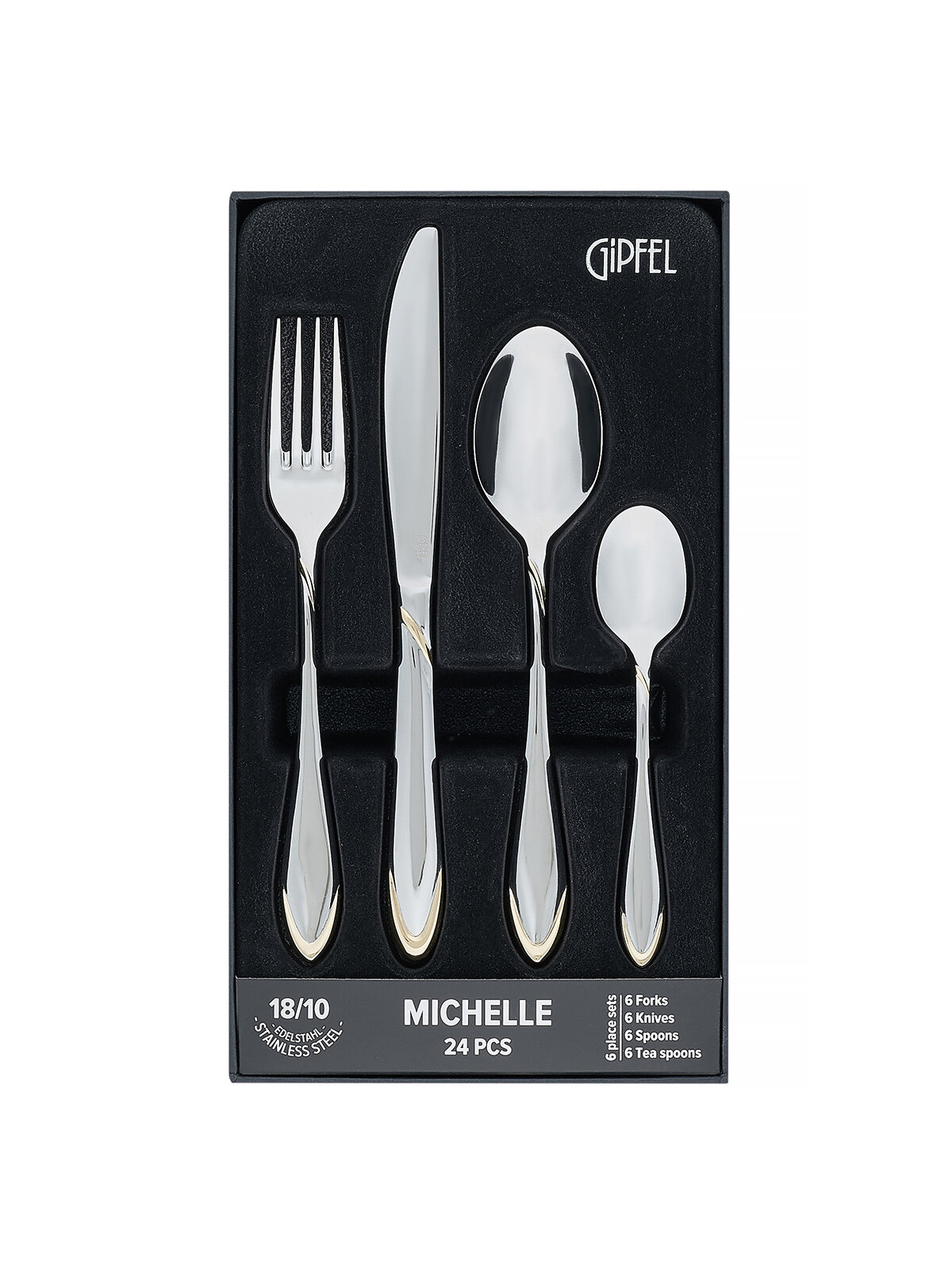 Набор столовых приборов GIPFEL MICHELLE 51237 24 предмета серебристый