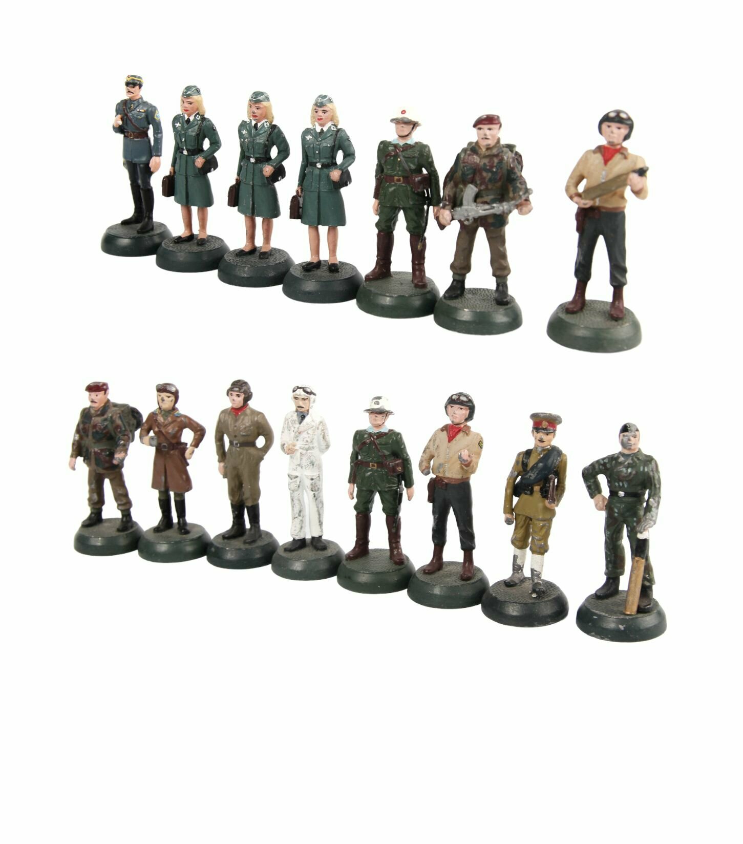 Коллекция военных солдат 40-х годов Германия (цветная) Almirall palou, 15 штук