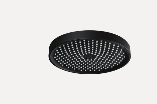 Изображение товара Лейка верхнего душа Frap F016-25, черная, ABS-пластик, тропический дождь, 25 см