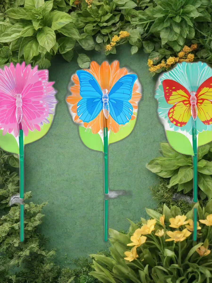 Фигурка на стержне Бабочка-10шт