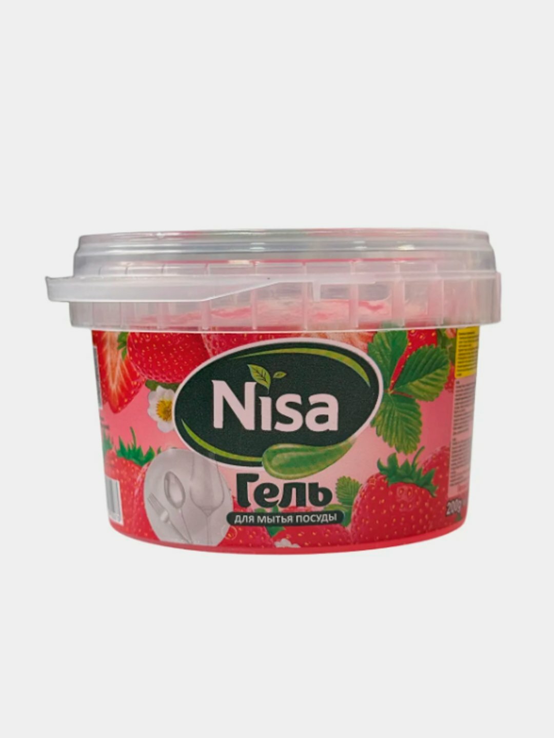 Гель для мытья посуды Nisa, клубника, 200 г — чистота и блеск с каждой каплей