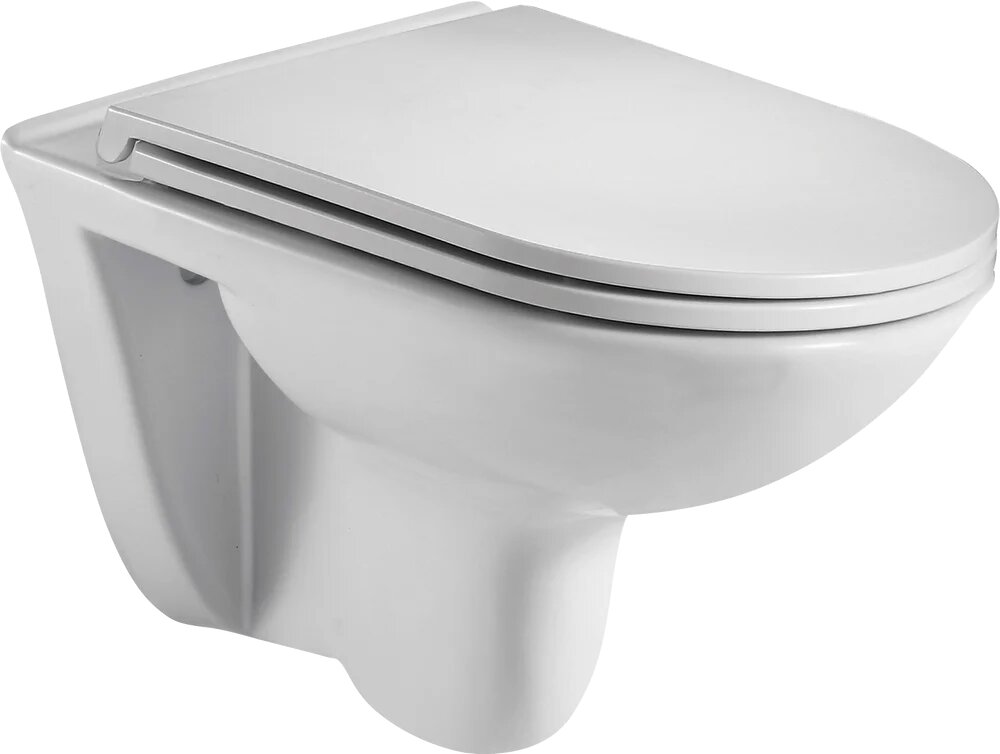 Унитаз подвесной Weltwasser WW SK Baarbach 004GL-WT с микролифтом безободковый без бачка фаянсовый антивсплеск белый овальный