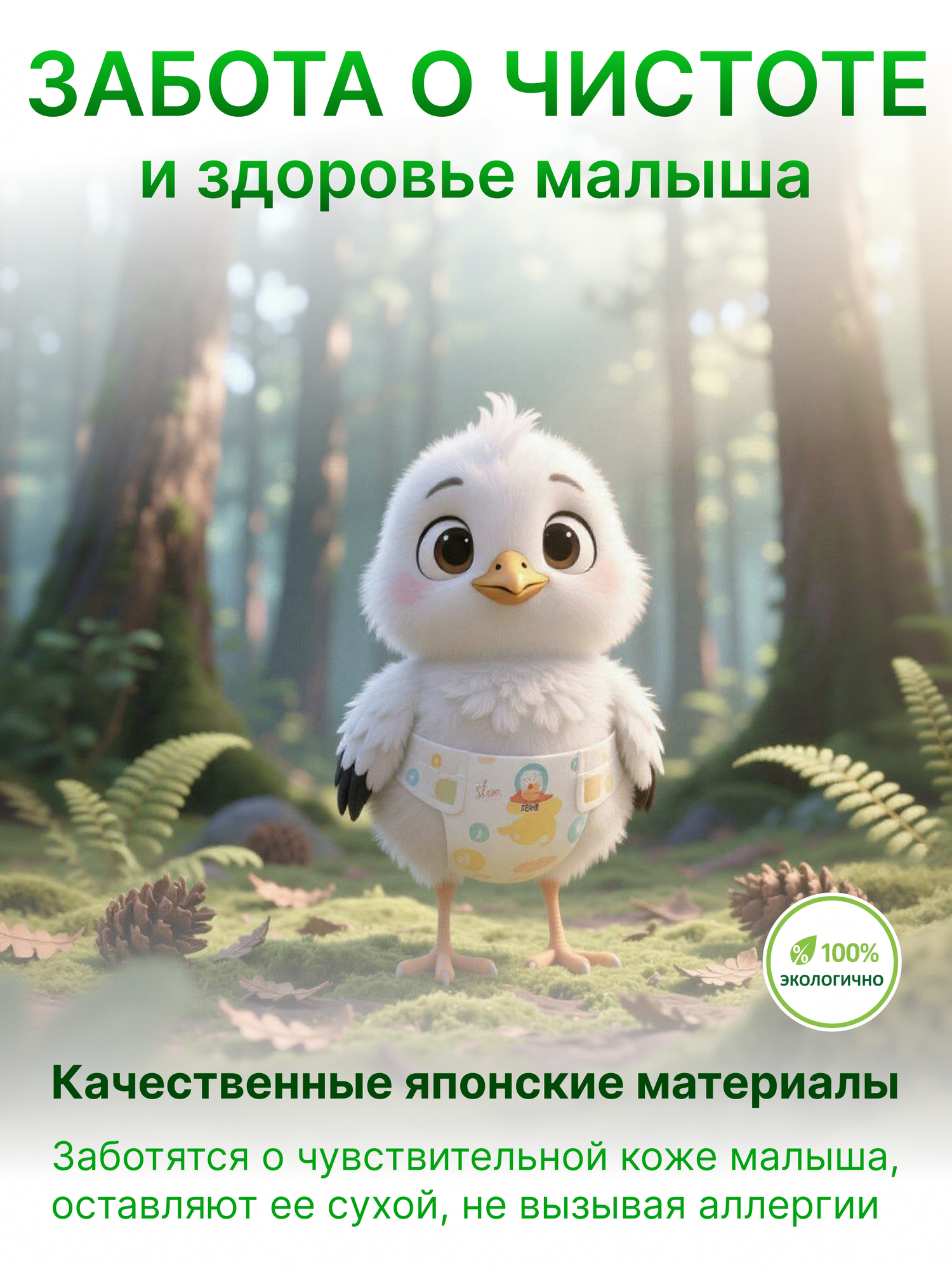 Подгузники 1 размер NB для новорожденных тонкие 0-5кг 30 шт — фото 1