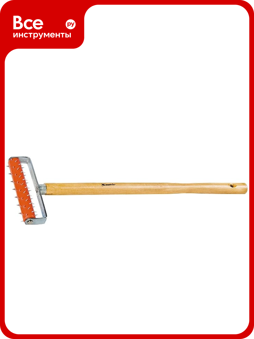 Игольчатый валик для гипсокартона деревянная ручка MTX MASTER 87901 150 мм