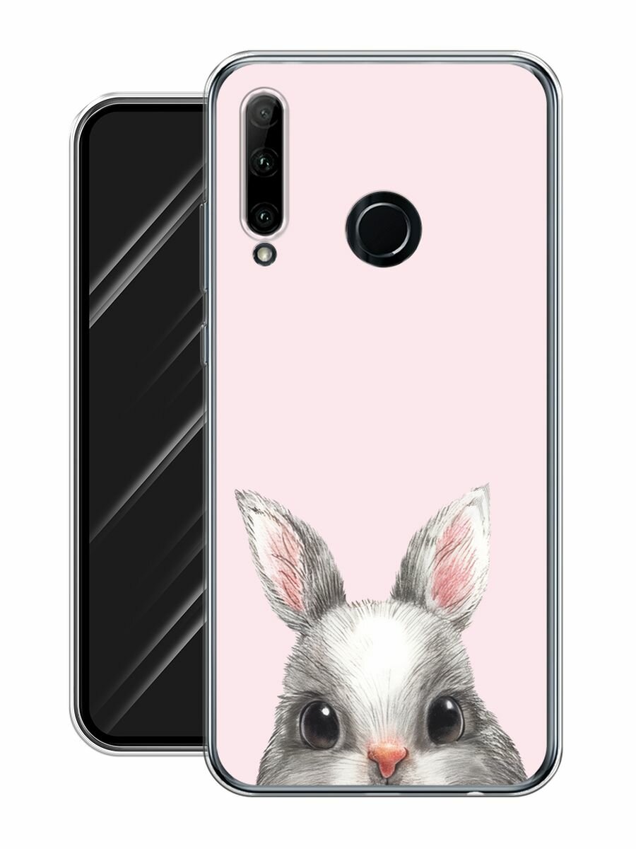 Чехол на Honor 10i/20 Lite 2019/20e/Huawei P Smart Plus 2019 / Хонор 10i с принтом "Карандашный кролик 1 - 8 марта" — фото 1