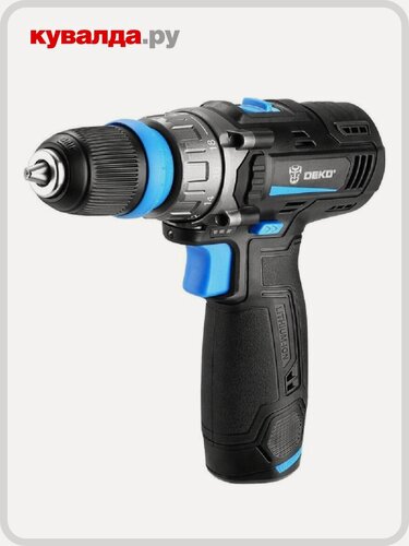 Изображение товара Дрель-шуруповерт аккумуляторная DEKO GCD12DU3 Li-Ion (063-4114)