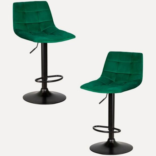 Изображение товара Стул барный Dobrin TAILOR BLACK (зеленый велюр (MJ9-88))(2 шт/уп)
