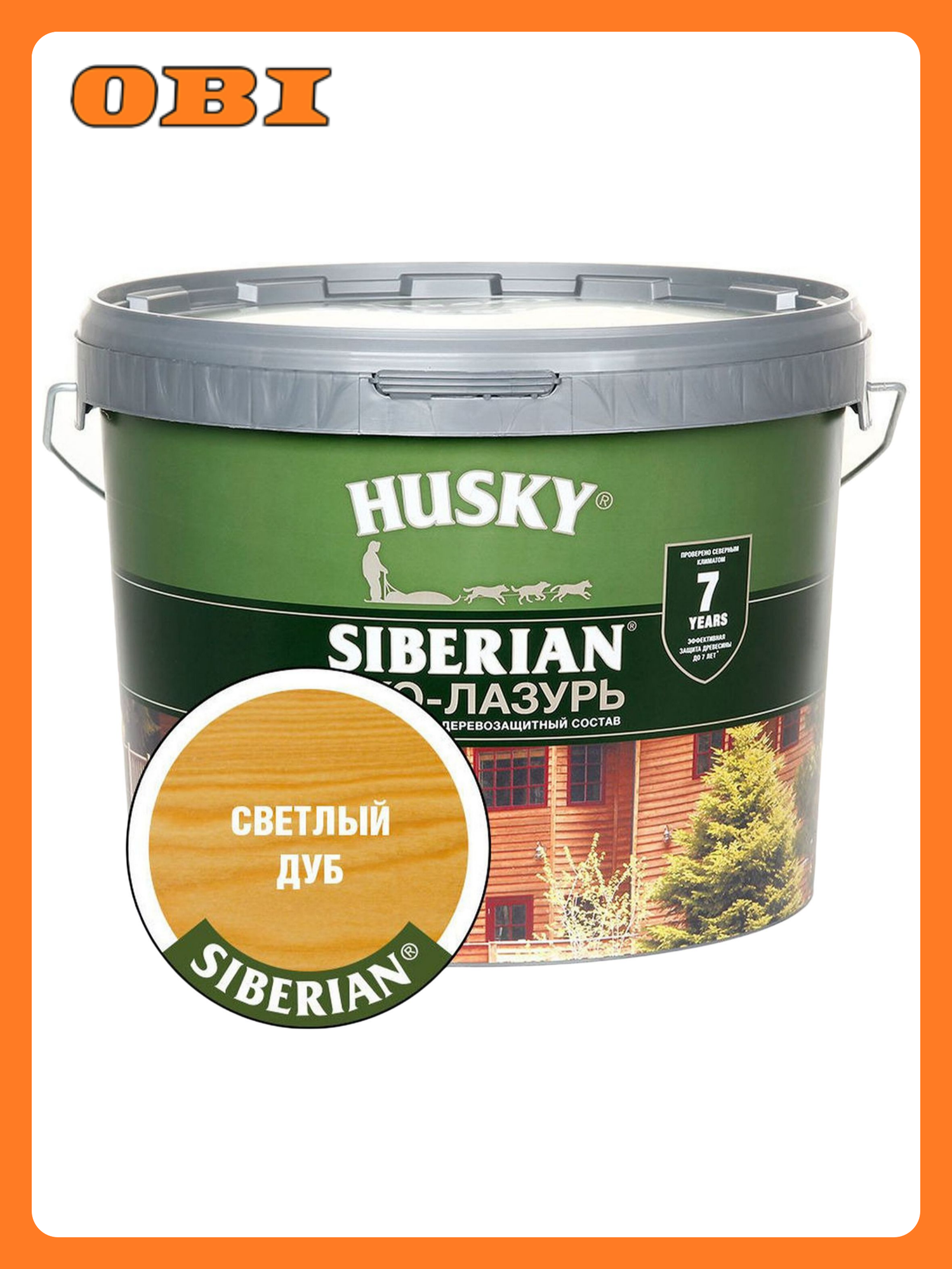 Эко-лазурь HUSKY Siberian для наружных и внутренних работ 9 л