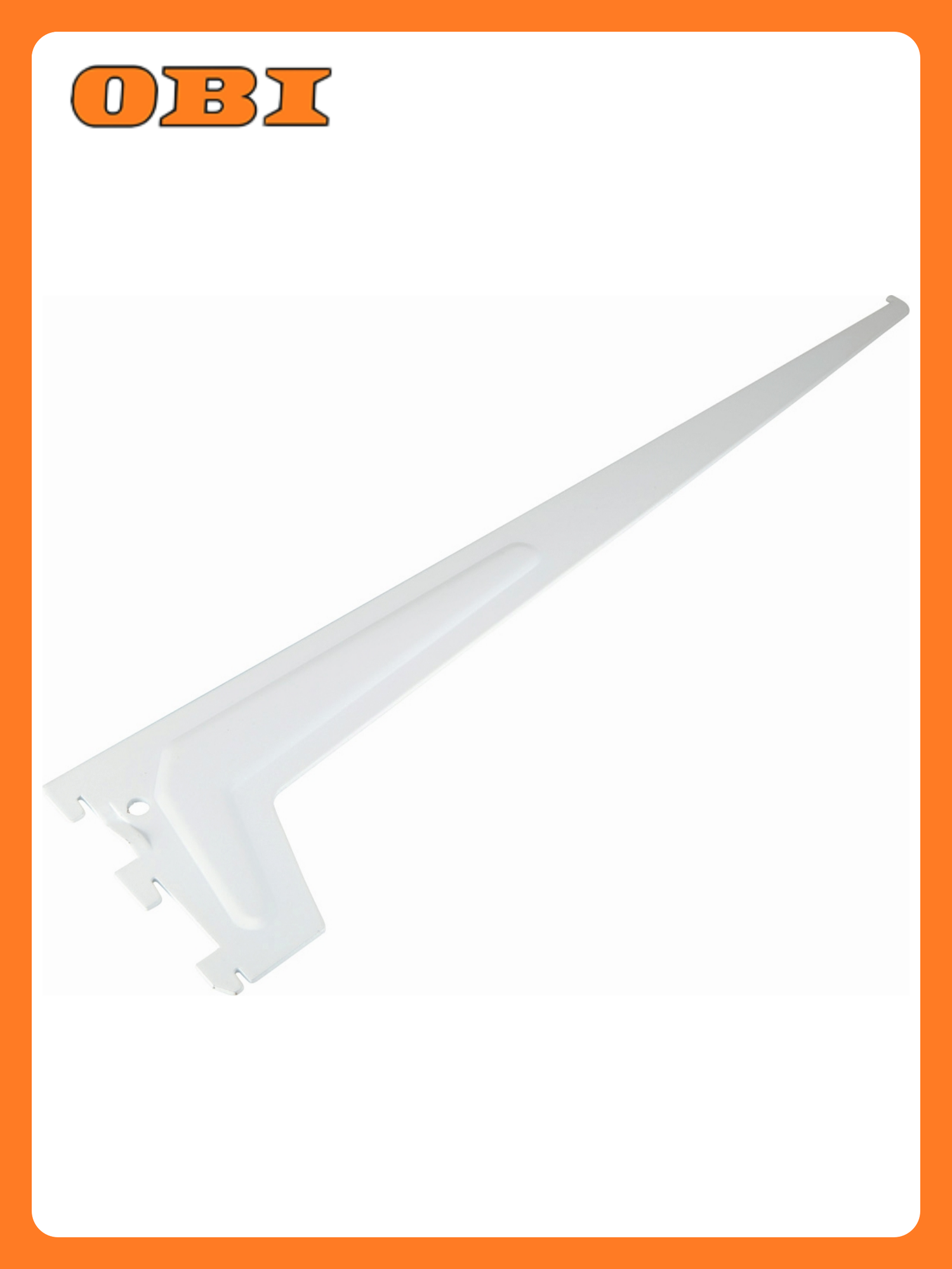 Кронштейн для полки 400834 белый 600х125х3 мм