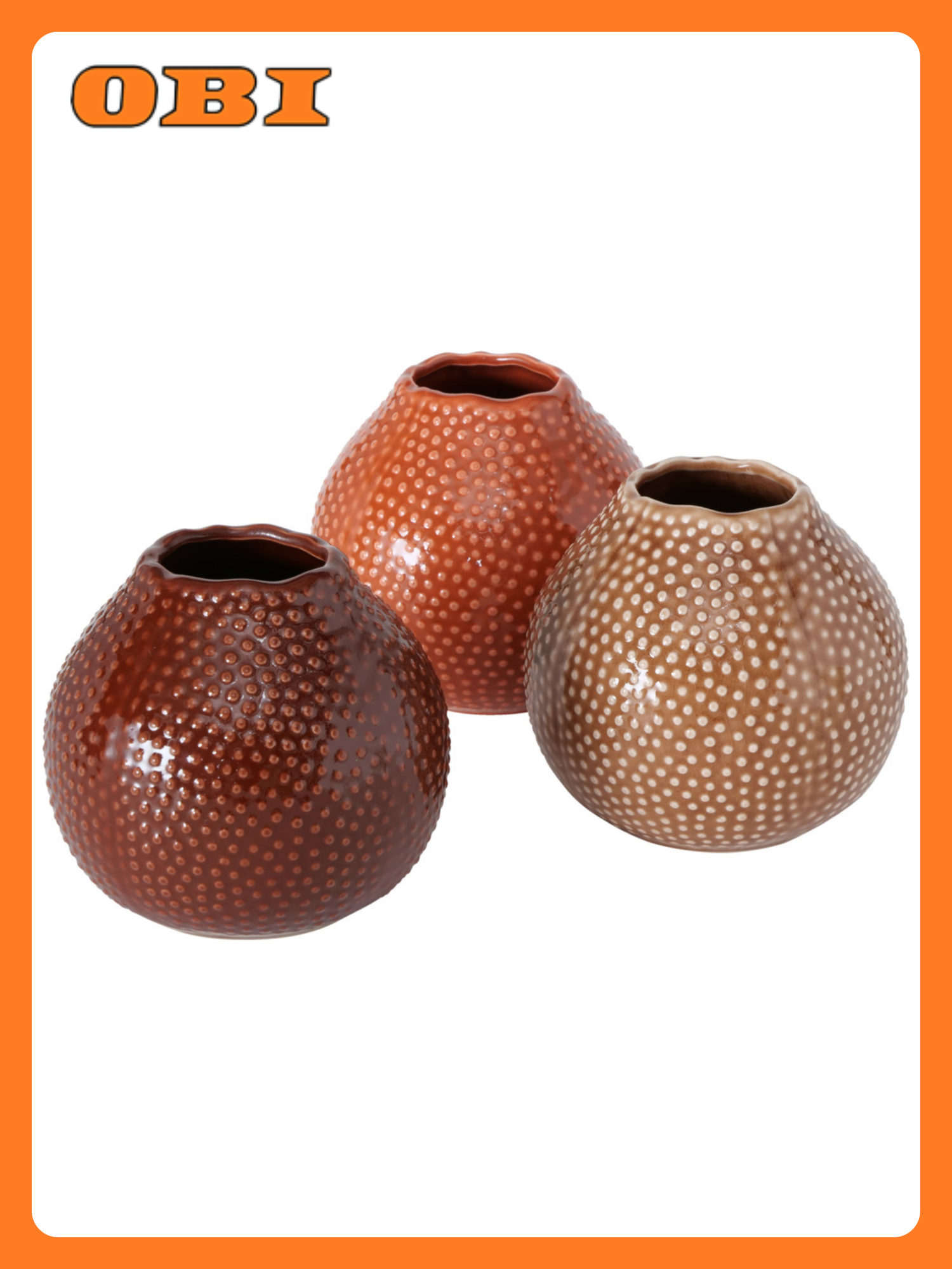 Ваза Tessa керамика настольная 13см в ассортименте коричневая