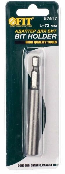 Адаптер для бит магн. фиксатор ( с кольцом) цельномет нерж. сталь Профи 73 мм FIT