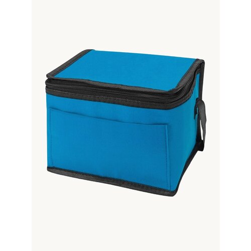 Сумка-холодильник , 5 литров, карман, ремень для переноски, цвет голубой