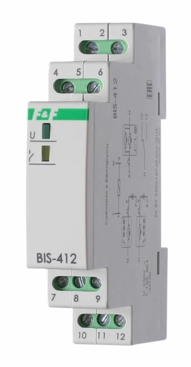 Реле Евроавтоматика F&F BIS-412, импульсное, защита IP20