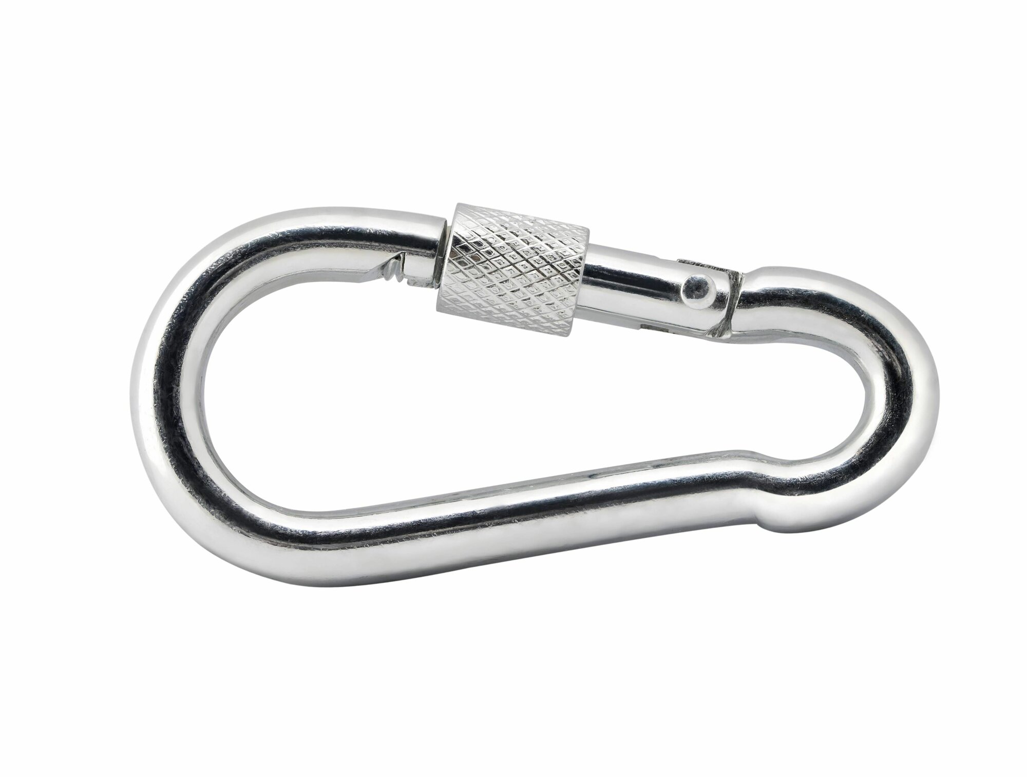 Карабин универсальный усиленный стальной 7 мм с муфтой фиксатором 2шт