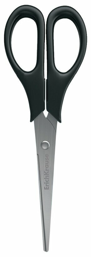 Ножницы ErichKrause "Standard", 17 см, двусторонняя заточка, черные — фото 1
