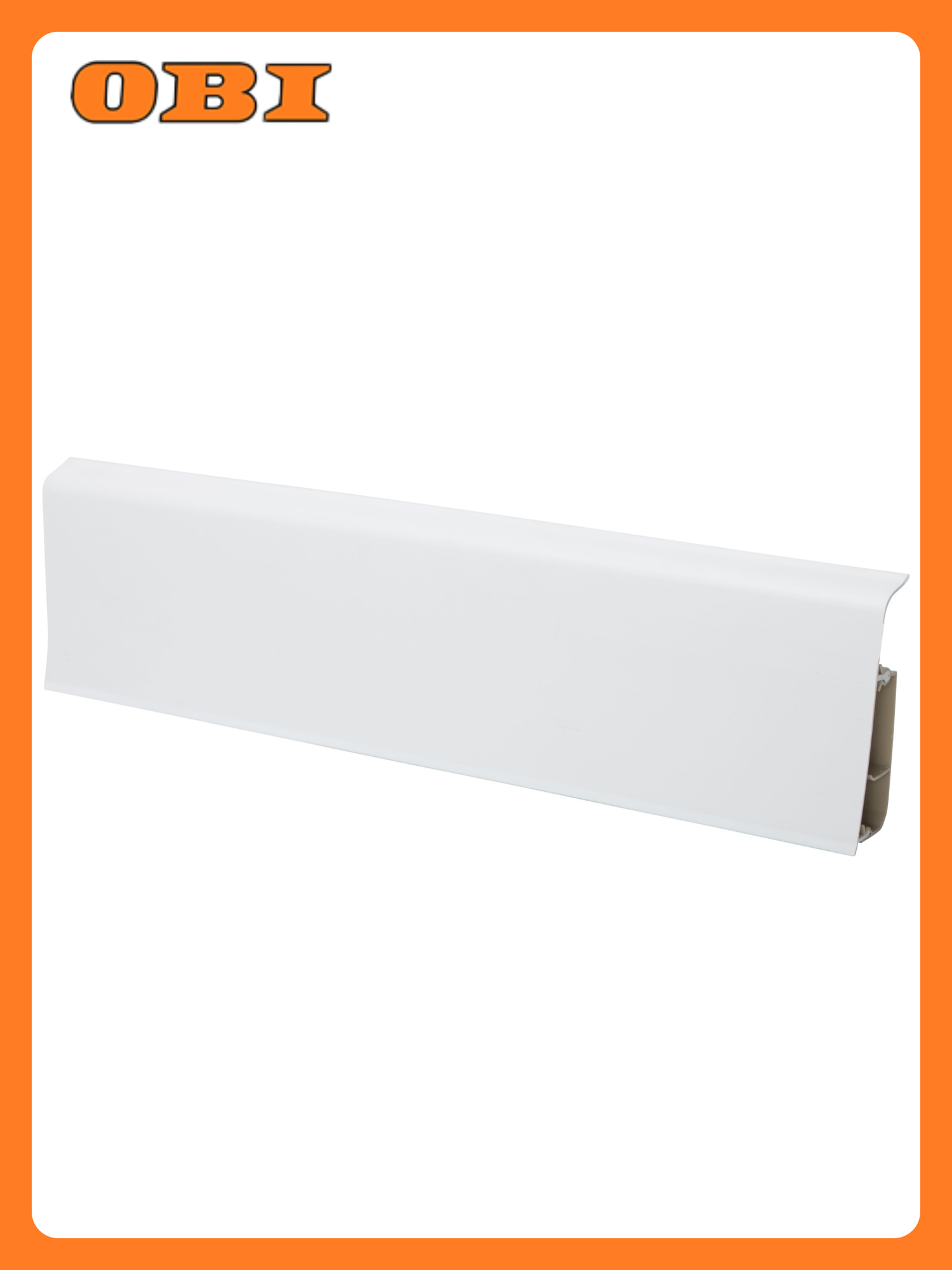 Плинтус Salag Lima ПВХ белый матовый с кабель-каналом 2500 мм