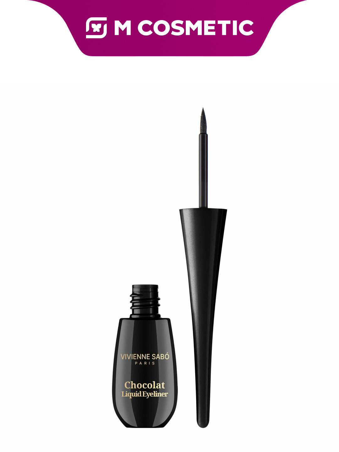 Подводка Vivienne Sabo Charbon, жидкая, для глаз, тон 01, черная, 6 мл