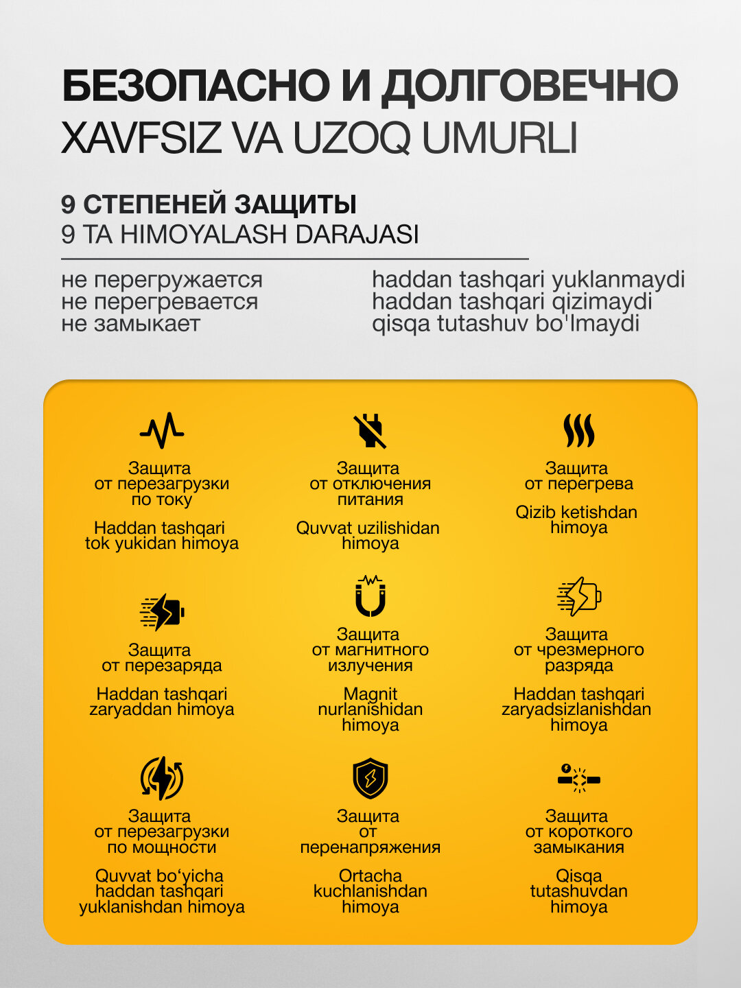 Power bank Портативный аккумулятор, 50 000mAh, Black, 66W, Li-Ion, ABS, с фонариком — фото 1