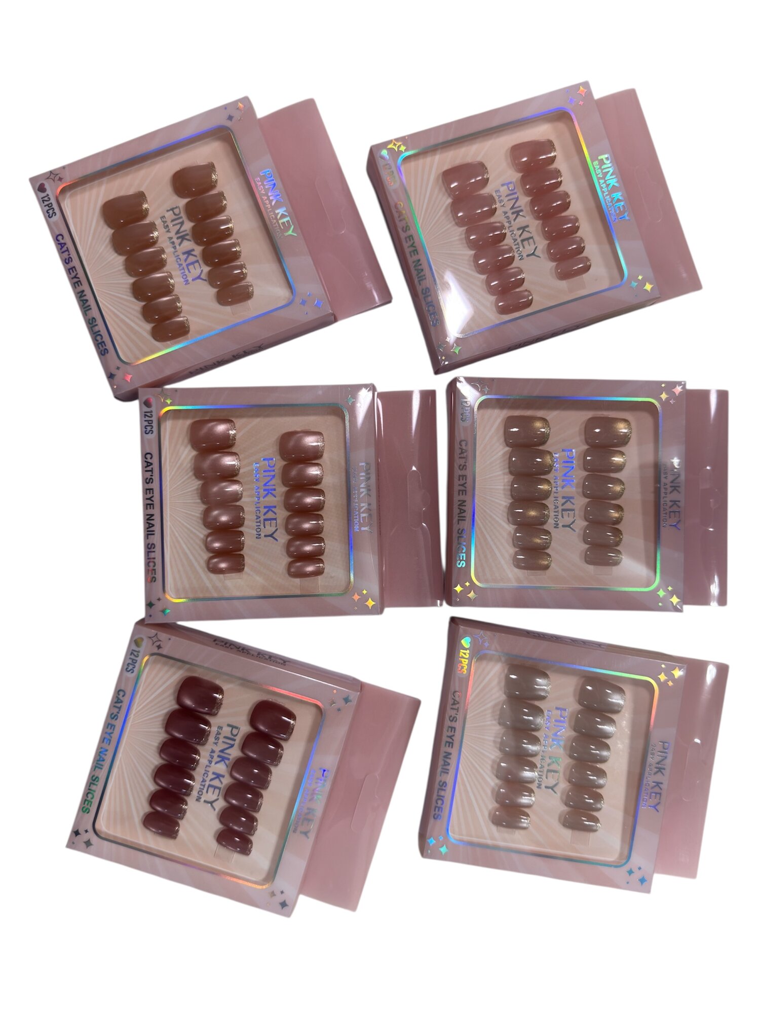 Накладные ногти Qizlar uchun, ABS-пластик, натуральные типсы, клей в комплекте, 12 штук — фото 1