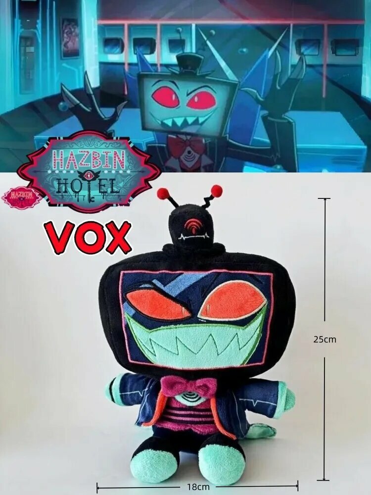 Плюшевая игрушка Hazbin Hotel vox, кукла высотой 25 см