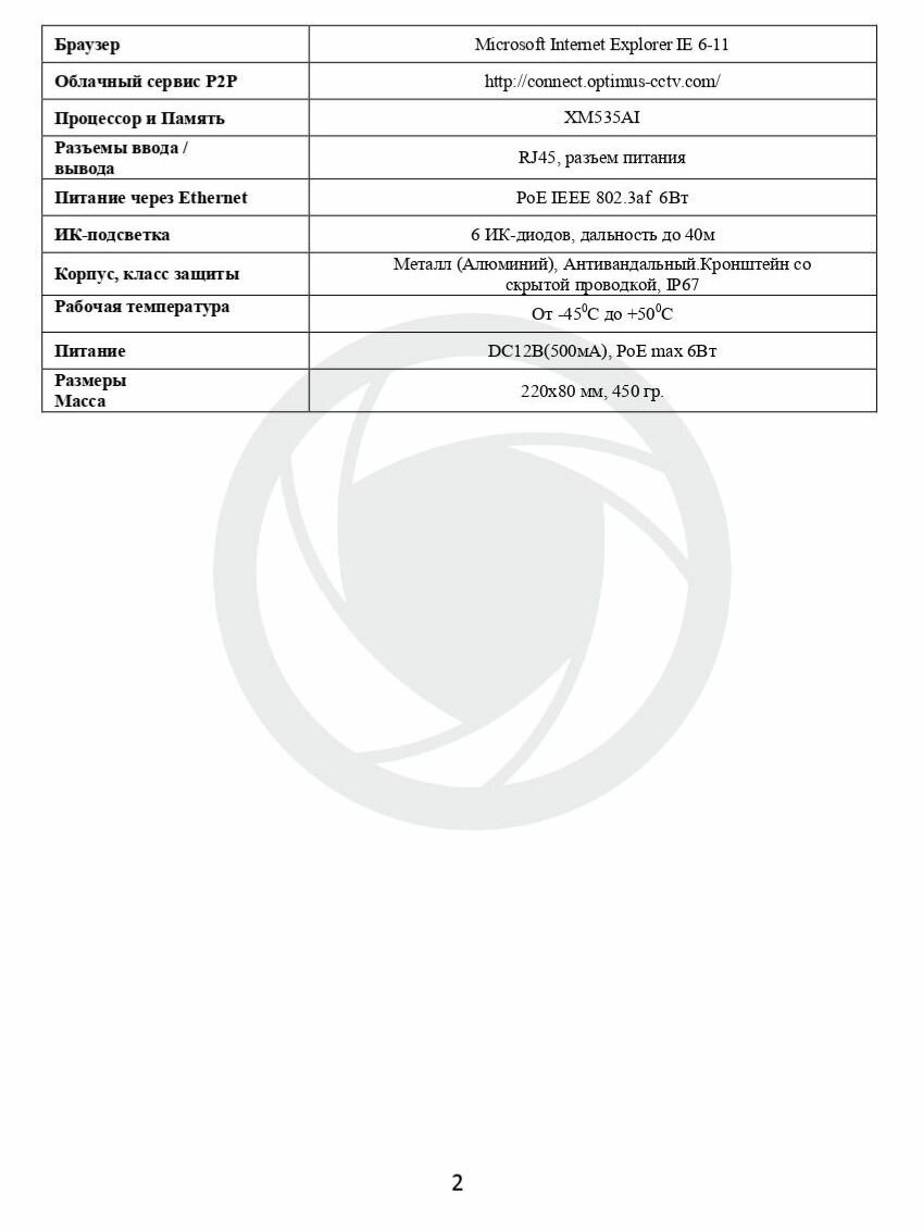 Видеокамера Optimus IP-E012.1(2.8-12)PE_V.1 — фото 1