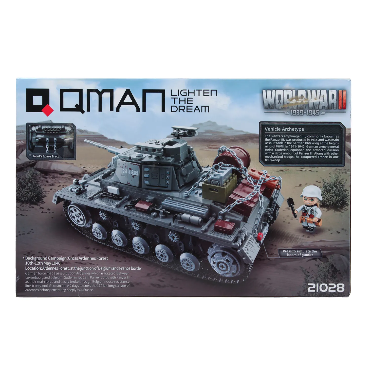 Конструктор Qman "Танк" (1058 дет.) — фото 1