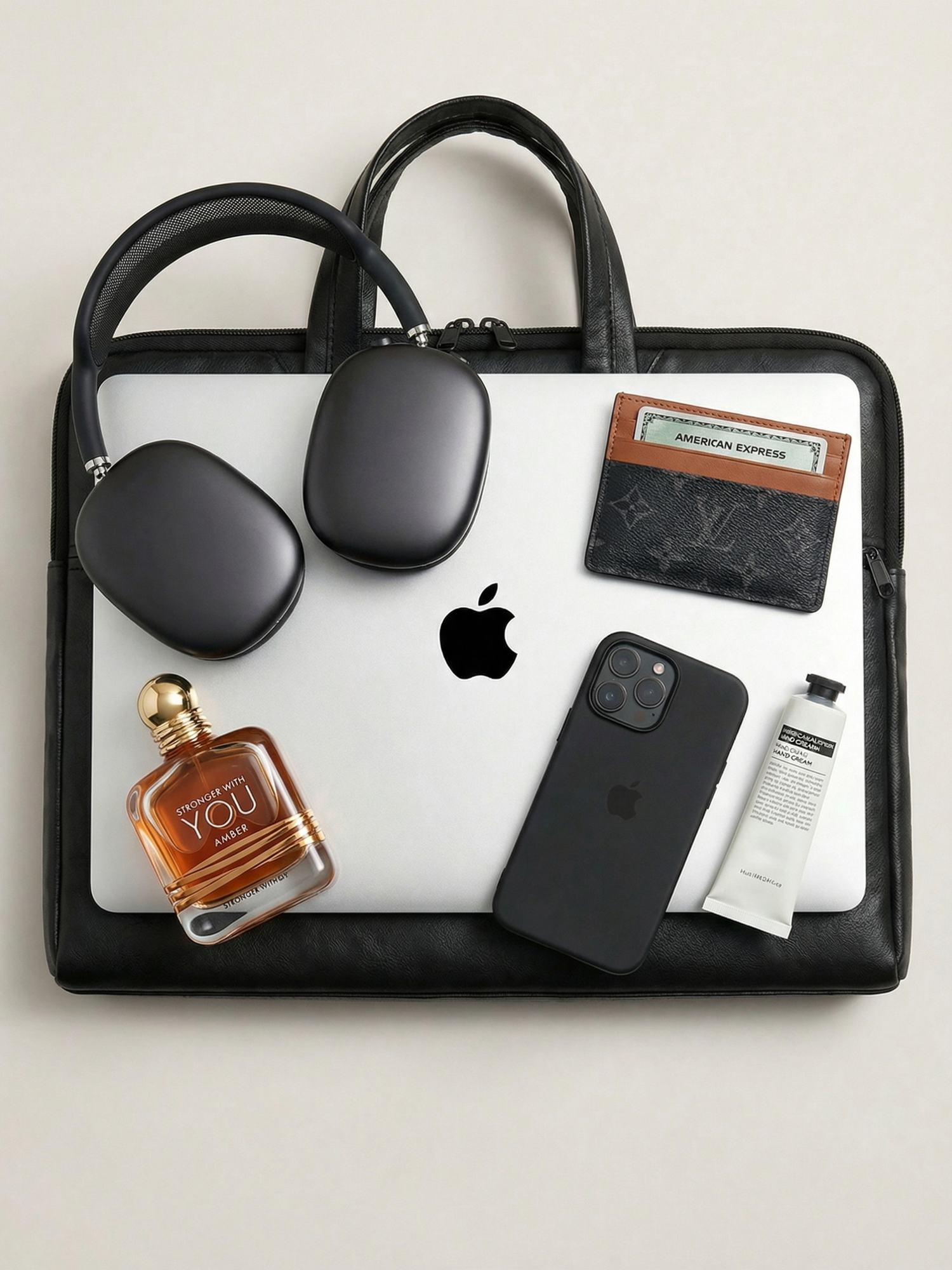 Сумка для ноутбука Daniele Riccardi, искусственная кожа, для ноутбука 15 дюймов, черная — фото 1