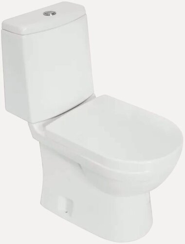 Изображение товара Унитаз-компакт напольный Sanita luxe Next luxe WC. CC/Next/2-DM/WHT. G/S1 с микролифтом, фарфоровый, белый, глянцевый, овальный, с нижним подводом, сиденье для унитаза в комплекте