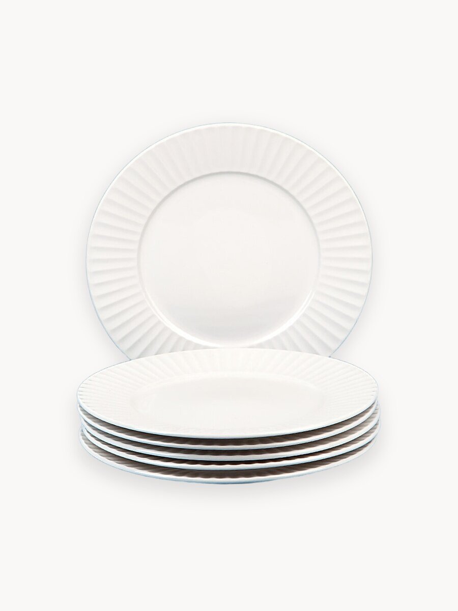 Набор фарфоровых тарелок 6 шт "Мадлен", диаметр 27 см, Nouvelle