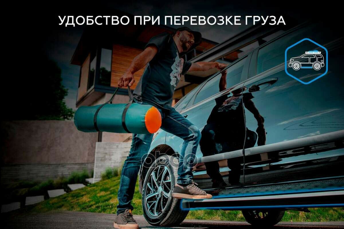 Пороги алюминиевые с площадкой "BLACK" (арт. F180ALB.2305.2) HYUNDAI Santa Fe 2012-2018 — фото 9