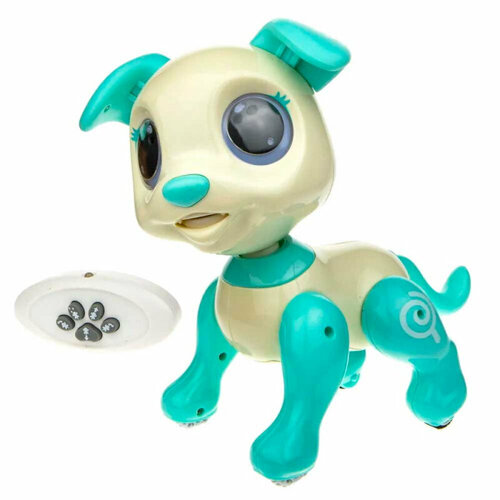 Интерактивная игрушка 1TOY Т20973 Robo Pets Щенок, бело-голубой 1toy интерактивная игрушка robo pets щенок 1toy т20973