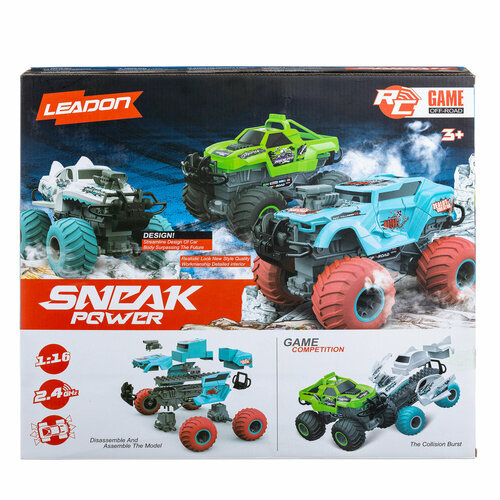 Машина радиоуправляемая джип Бигфут Autochamp с краш-эффектом зеленый