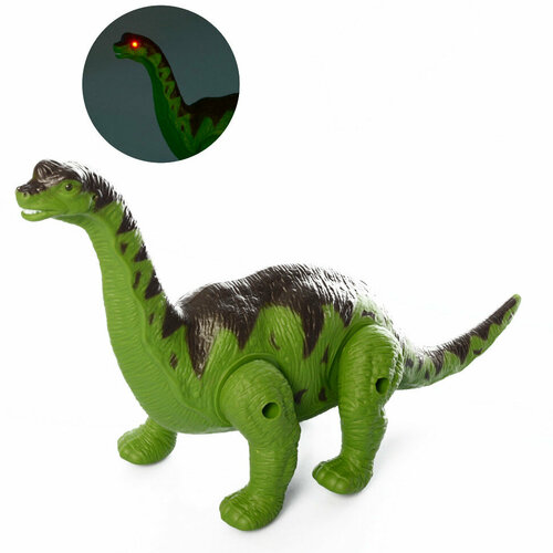 Детский динозавр Бронтозавр JiaQi (световые и звуковые эффекты) - TT351 (TT351) детский игрушечный динозавр в стиле юрского периода захватывающий мир фильмов аутентичные детали первобытные звуки атак подвижные суст