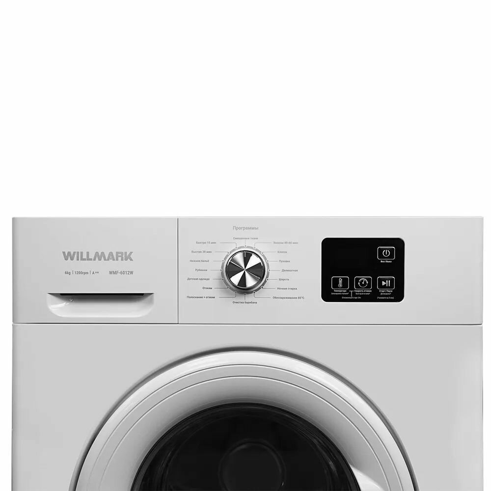 машина стиральная WILLMARK WMF-6012W 1200об/6кг/44,5см дозагрузка белья - фото №6