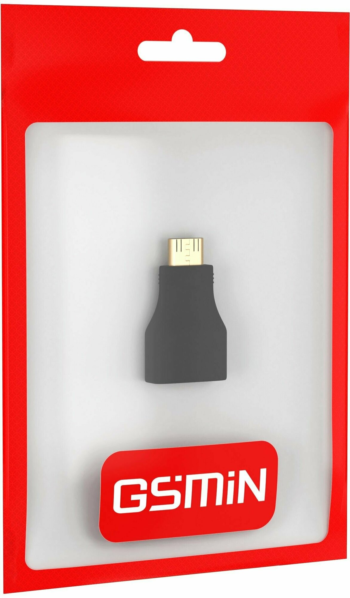 Адаптер переходник GSMIN BR-02 HDMI (F) - mini-HDMI (M) (Черный)