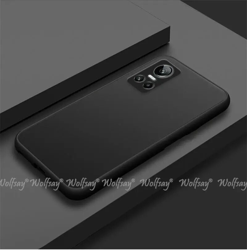 Чехол для Realme GT Neo 3, силиконовый матовый защитный чехол Realme GT Neo 3, чехол для Realme GT Neo3, Черный, Realme GT2 Pro