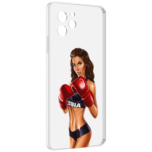 Чехол MyPads девушка-в-боксерских-перчатках женский для Huawei Nova Y61 / Huawei Enjoy 50z задняя-панель-накладка-бампер