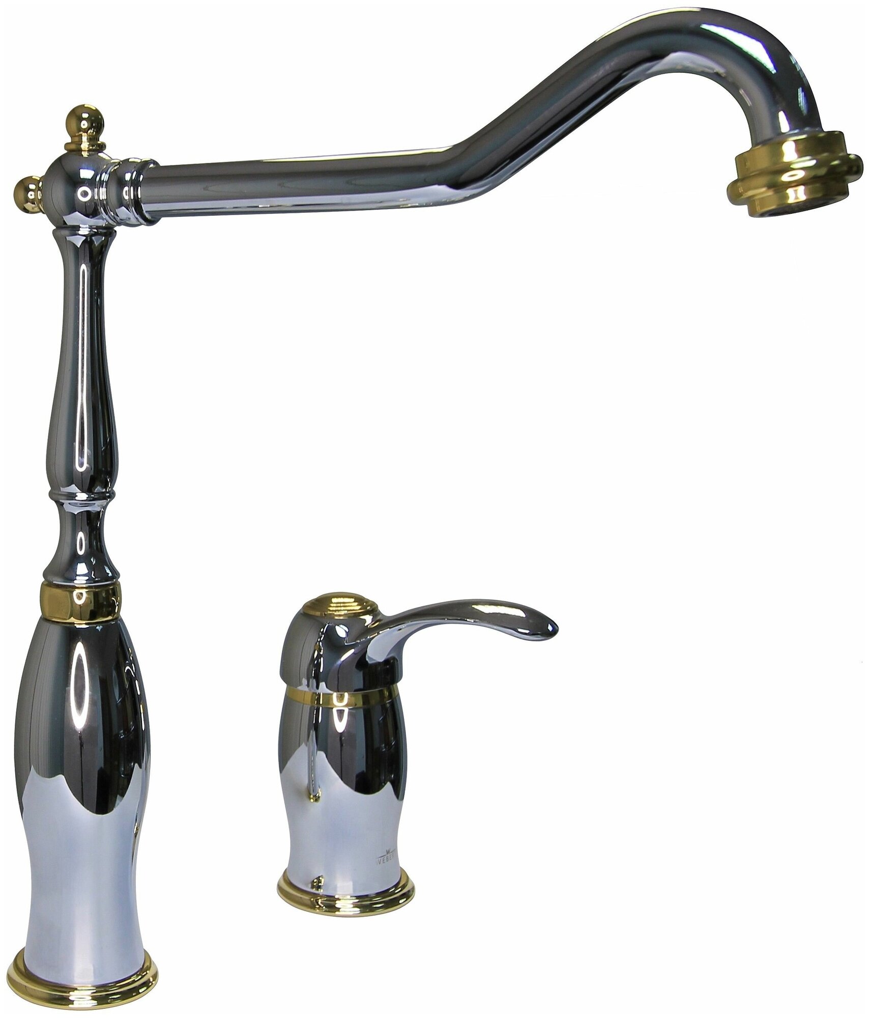 Смеситель для умывальника Webert AURORA AU830702017 Chrome-Gold