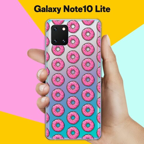 Силиконовый чехол Пончики на Samsung Galaxy Note 10 Lite матовый чехол space stickers для samsung galaxy note 10 lite самсунг ноут 10 лайт с 3d эффектом черный