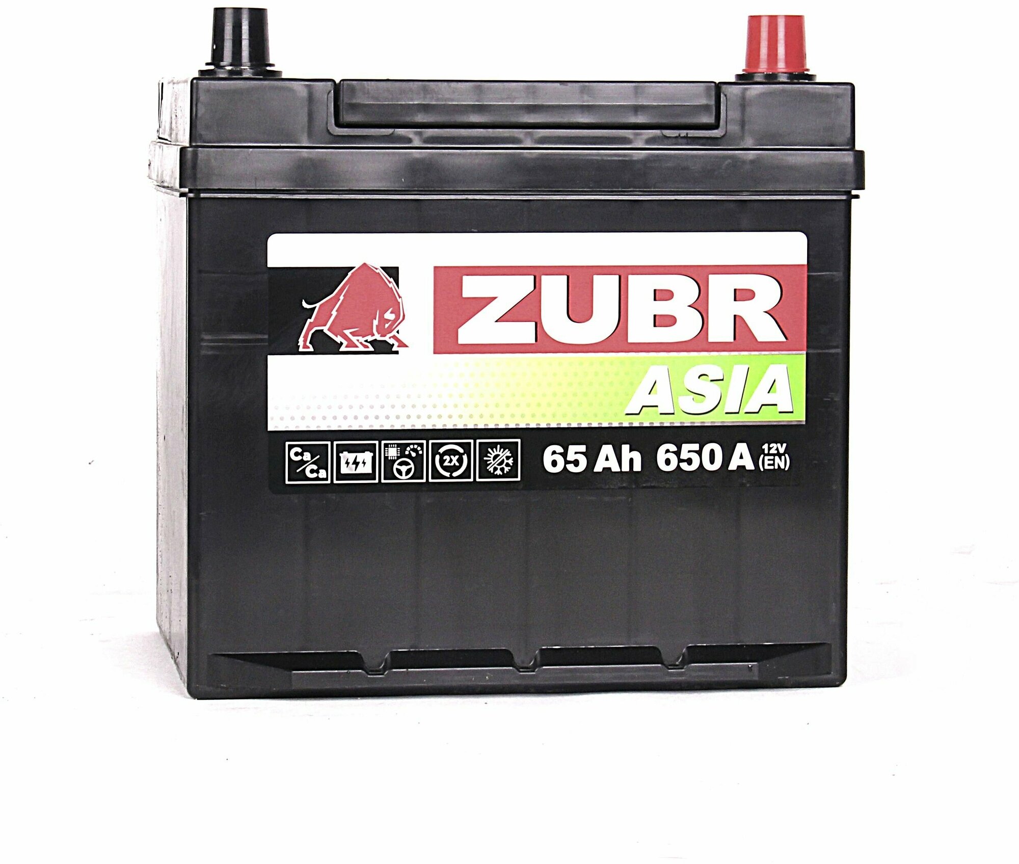 Аккумулятор автомобильный ZUBR PREMIUM ASIA 65Ач R+ EN650A 232x173x225 (ZPA650) B01