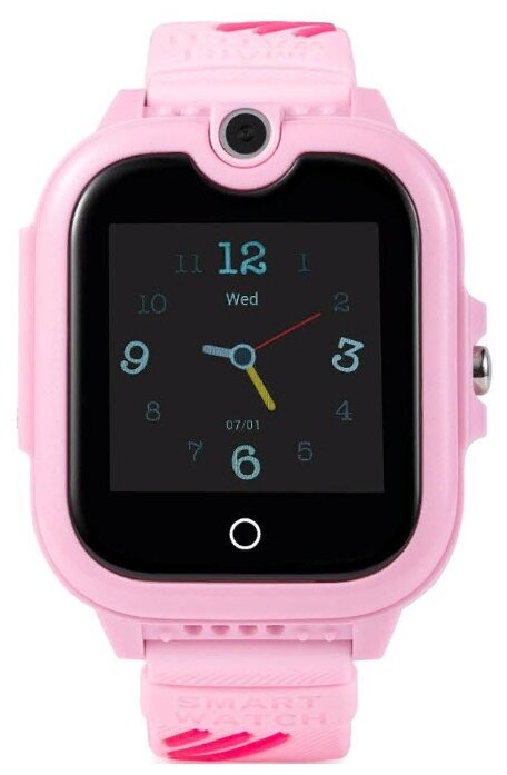 Детские смарт часы-телефон KT13 Wonlex водонепроницаемые розовые с GPS, видеозвонком, камерой и 4G для детей, Smart Baby Watch, противоударные