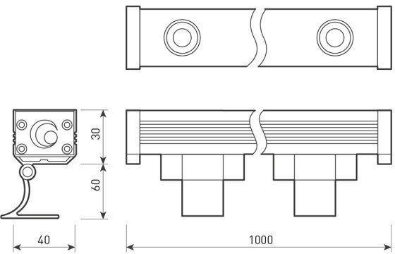 Линейный прожектор AR-LINE-1000-24W Warm3000 (GR, 15 deg, 230V) (Arlight, Закрытый) - фотография № 6