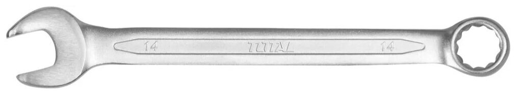 Ключ гаечный рожково-накидной 14мм (длина-183 мм) Cr-V TOTAL