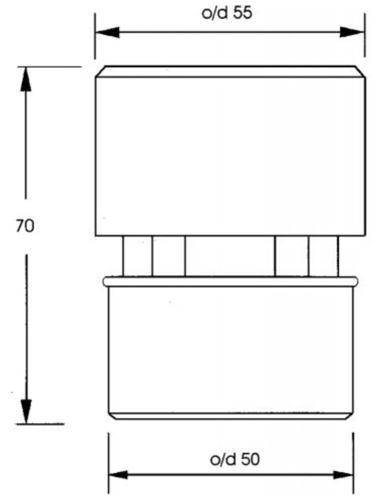 Вакуумный клапан для канализации McAlpine 50 (MRAA4)