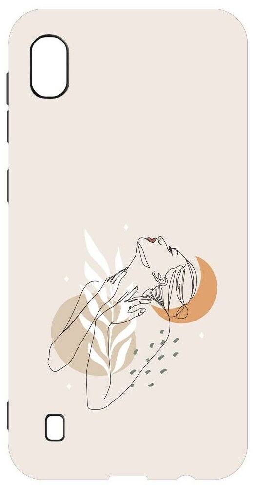 Чехол-накладка Krutoff Soft Case Женственность для Samsung Galaxy A10 (A105) черный