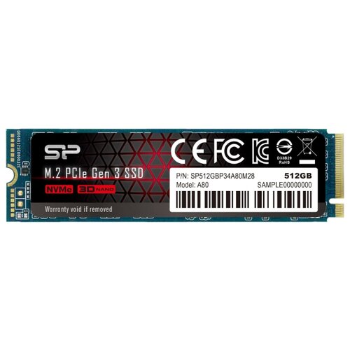 Жесткий диск Silicon Power PCIe Gen3x4 P34A80 512Gb SP512GBP34A80M28 804800₽